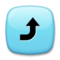 Right Arrow Curving Up emoji on LG